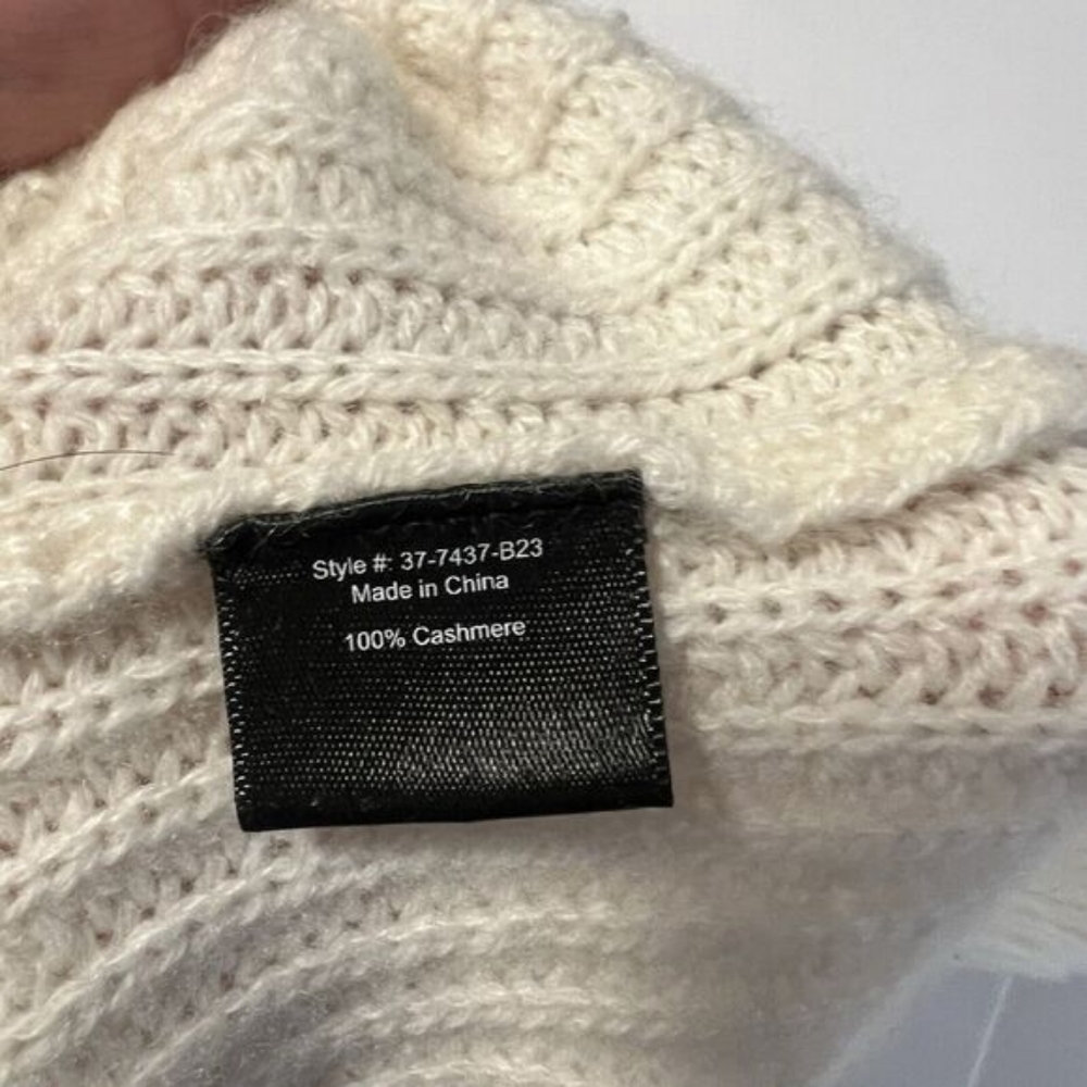 NWT Jenni Kayne Cashmere Boatneck Sweater Ivory Medium/Small HP Oversized - Picture 6 of 11